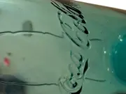 Vorschaubild 2 von Trinkglas Retro Türkis Logo Glas 15cm Höhe