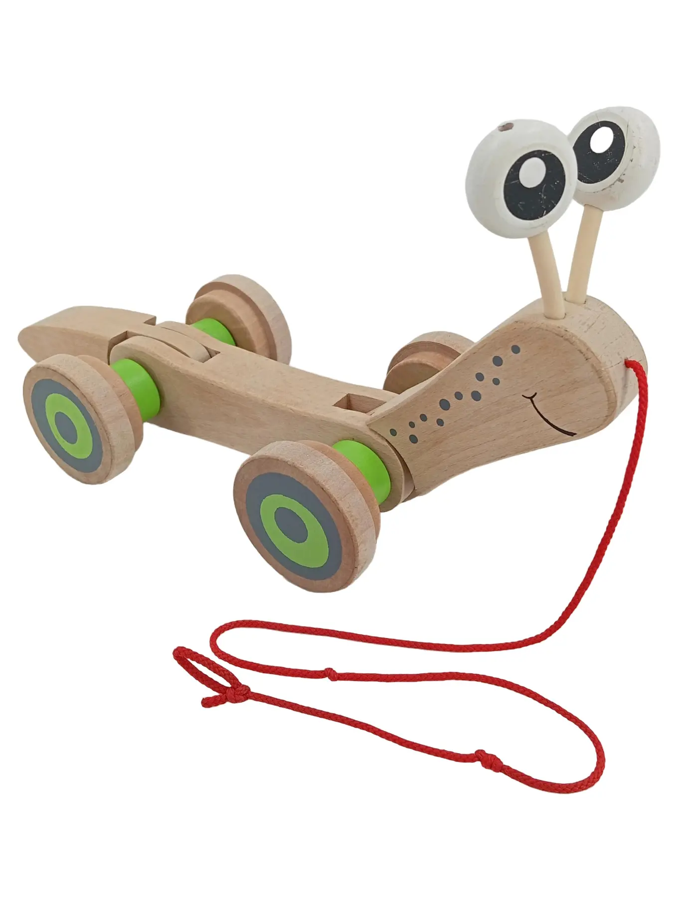 HAPE Nachziehspielzeug Holz Schnecke Mehrfarbig Motorikspielzeug Kleinkind