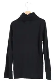 Vorschaubild 2 von Kinder Pullover Rollkragen Gr. 128 Schwarz Basic Langarm