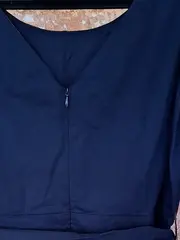Vorschaubild 4 von Damen Sommerkleid Gr. 40 Blau Elegant Baumwolle Midikleid