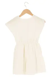 Vorschaubild 2 von Kinder Sommerkleid Gr. 128 Weiß Casual Lochmuster Baumwolle