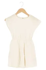 Vorschaubild 1 von Kinder Sommerkleid Gr. 128 Weiß Casual Lochmuster Baumwolle