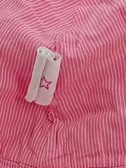 Vorschaubild 3 von Mädchen Sonnenhut Pink Gestreift Nackenschutz Gr. 49 Baumwolle