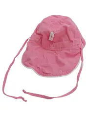 Vorschaubild 1 von Mädchen Sonnenhut Pink Gestreift Nackenschutz Gr. 49 Baumwolle