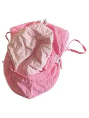 Vorschaubild 2 von Mädchen Sonnenhut Pink Gestreift Nackenschutz Gr. 49 Baumwolle
