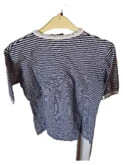 Vorschaubild 3 von Kinder T-Shirt Gr. 104, 110 Blau Gestreift Kurzarm