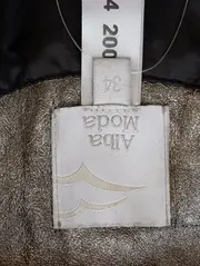 Vorschaubild 3 von Lederjacke Damen Klassisch Elegant Grau Gr. 34 XXS