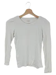 Vorschaubild 1 von Mädchen Langarmshirt Basic Gr. 146 Weiß Baumwolle Elasthan