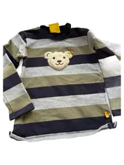 Vorschaubild 1 von Langarmshirt Kinder Teddybär gestreift Baumwolle Gr. 104