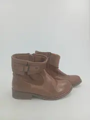 Vorschaubild 4 von Damen Stiefelette Gr. 38 Braun Casual Boots Reißverschluss Schnalle