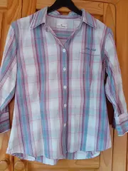 Vorschaubild 2 von Damen Karohemd Hemdbluse Gr. 42 Mehrfarbig Casual 3/4-Arm