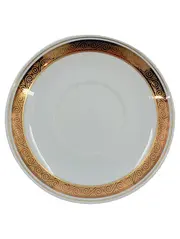 Vorschaubild 1 von Unterteller Weiß Goldrand Keramik 15 cm Klassisch