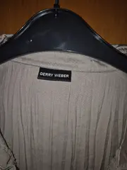 Vorschaubild 6 von Damen Bluse Gr. 42 Beige Rüschen Kurzarm Viskose