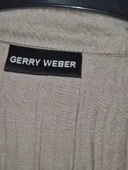 Vorschaubild 7 von Damen Bluse Gr. 42 Beige Rüschen Kurzarm Viskose