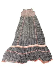 Vorschaubild 3 von Mädchen Maxikleid Sommerkleid Boho Ethno Gr. 146/152 Grau Rosa