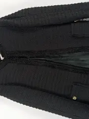 Vorschaubild 5 von Basic Damen Tweed Blazer Mantel Schwarz Gr. M 38 Klassisch
