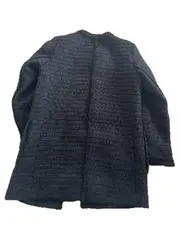 Vorschaubild 2 von Basic Damen Tweed Blazer Mantel Schwarz Gr. M 38 Klassisch