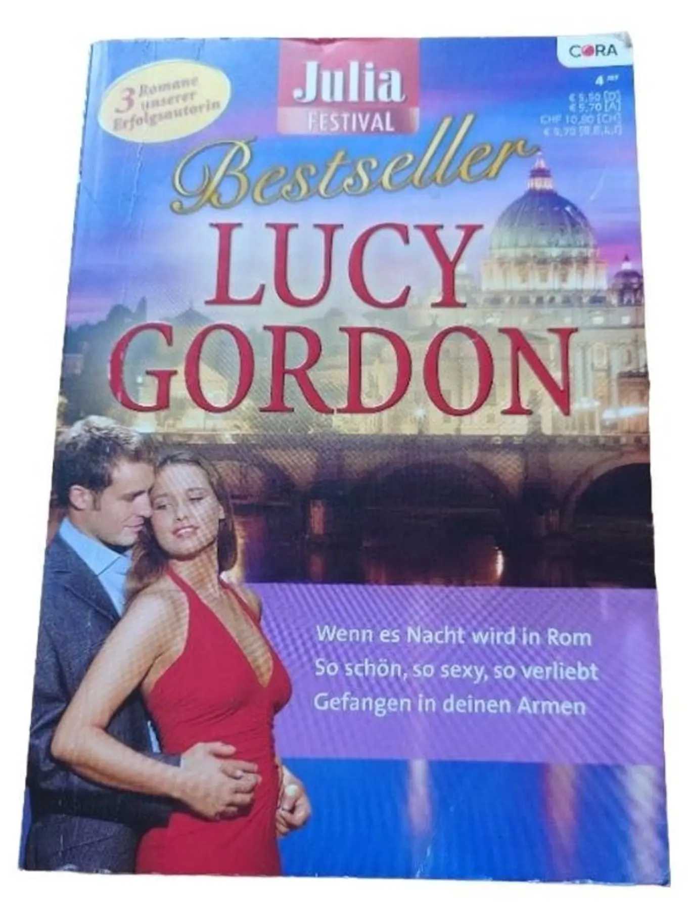 Lucy Gordon Liebesroman Taschenbuch Rom Reise Liebe CORA Verlag Deutsch