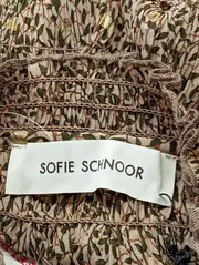 Vorschaubild 2 von Damen Freizeitkleid Gr. 38/M Braun Floral Rüschen Elegant