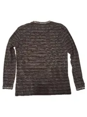 Vorschaubild 2 von Herren Pullover Langarm Meliert Grau Brusttasche Gr. L