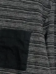 Vorschaubild 4 von Herren Pullover Langarm Meliert Grau Brusttasche Gr. L