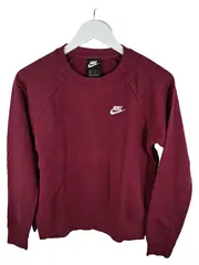 Vorschaubild 1 von Damen Sweatshirt Pullover Langarm Bordeaux Rot Logo Gr. XS