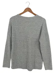 Vorschaubild 2 von Damen Sweatshirt Grau Gr. 34/XS Melierter Logo Print Freizeit