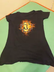 Vorschaubild 3 von Damen T-Shirt Rammstein Logo Schwarz Gr. 36/S Fanshirt Metal