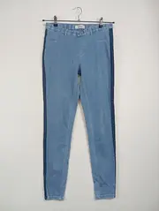 Vorschaubild 2 von Skinny Fit Jeans Damen Blau Gr. W29;38;M mit Seitenstreifen