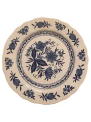 Vorschaubild 1 von Wandteller Zwiebelmuster Porzellan Blumen Weiß 20 cm