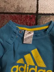 Vorschaubild 3 von Baby Sweatshirt Pullover Gr. 86 Türkis Gelb Logo Sportlich