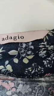 Vorschaubild 3 von Damen Hemdblusenkleid Blumenmuster Leinen Midikleid Blau Gr. 40