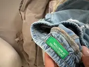 Vorschaubild 6 von Mädchen Shorts Hose Gr. 82 Blau Baumwolle Rüschen