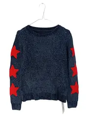 Vorschaubild 1 von TCM Kinder Pullover Gr. 146/152 Blau Rote Sterne Strickpullover