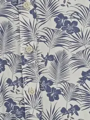 Vorschaubild 3 von Herren Freizeithemd Blumenmuster Mehrfarbig Gr. 38/XXS Langarm