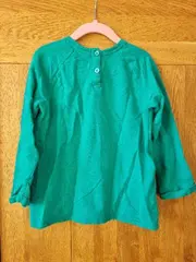 Vorschaubild 3 von Mädchen Langarmshirt Katze Tiermotiv Applikation Grün 110