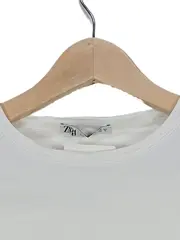 Vorschaubild 2 von Damen T-Shirt Basic Rundhals Uni Weiß Gr. S Polyamid Stretch Alltag