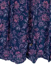 Vorschaubild 6 von Damen Bluse Gr. 40/L Blau Floral Langarm Viskose Feminin