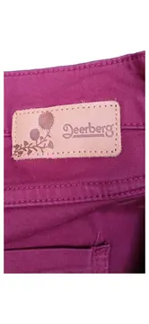 Vorschaubild 3 von Damen Stoffhose Chino Gr. 46 Rot Wide Leg Baumwolle