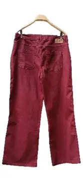 Vorschaubild 2 von Damen Stoffhose Chino Gr. 46 Rot Wide Leg Baumwolle