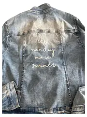 Vorschaubild 2 von Jeansjacke Kinder Gr. 176 Blau Casual Stickerei