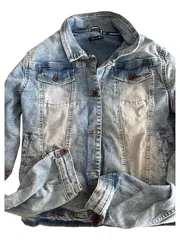 Vorschaubild 1 von Jeansjacke Kinder Gr. 176 Blau Casual Stickerei