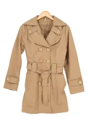 Vorschaubild 1 von Damen Trenchcoat Gr. 36/S Beige Klassischer leichter Mantel