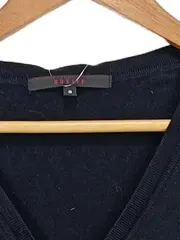 Vorschaubild 2 von Herren Strickjacke Cardigan Schwarz Gr. S Business Klassisch