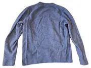 Vorschaubild 5 von Herren Pullover V-Ausschnitt Merino Wolle Blau Gr. L