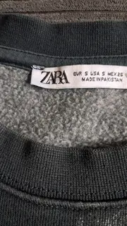 Vorschaubild 2 von Damen Sweatshirt Gr. S Grau Used-Look Pullover Baumwolle