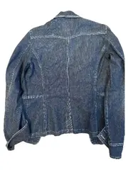 Vorschaubild 2 von Jeans Damen Jeansjacke Military Stil Gr. 38 Blau Denim