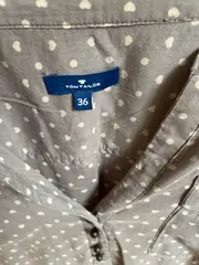 Vorschaubild 3 von Damen Bluse Herzmuster Gr. 36 Beige Casual 3/4-Arm