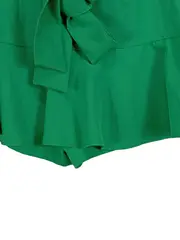 Vorschaubild 3 von Damen Shorts M Grün Paperbag Schleife Rüschen Feminin Casual