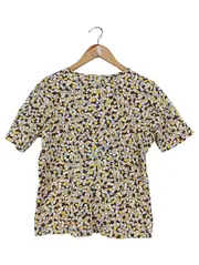 Vorschaubild 2 von Damen T-Shirt Gr. 38/M Mehrfarbig Casual Abstraktes Muster Baumwolle